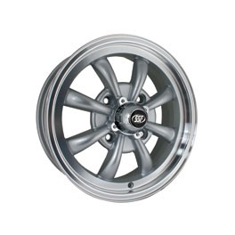 Wheel, SSP GT 8 Spoke, Silver/Polish Lip 4/130 - 5.5x15-ET30