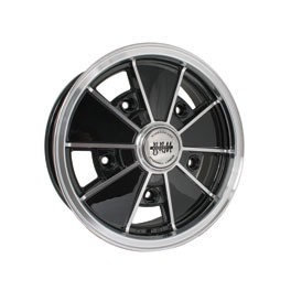 Wheel, SSP BRM, Gloss Black & polish, 5/205 - 5"x15" - ET14