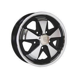 Wheel, SSP Fooks Alloy, Black & Polish 5/130 -4.5"x15"-ET45*