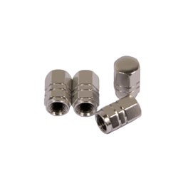 Valve caps, silver alloy, set of 4*