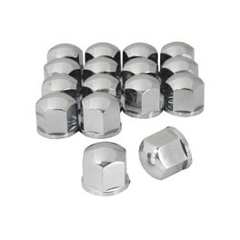 Nut/bolt caps, Chrome,19mm x16