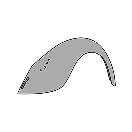 Wing, Rear, Right, up to67 & 68-73 1200 ,T1, Reproduction
