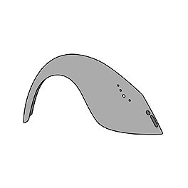 Wing, Rear, Left, up to67 & 68-73 1200 ,T1, Reproduction