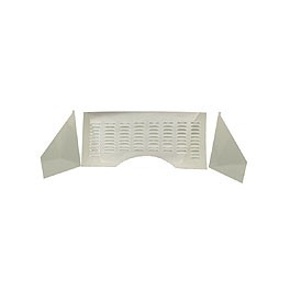 Firewall, s/steel, louvered, 3pce