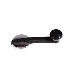 Winder handle, chrome/blk 68-70 T1 & T2 & Ghia