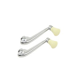 Winder handles, Chrome / Ivory, 55-67 Pair
