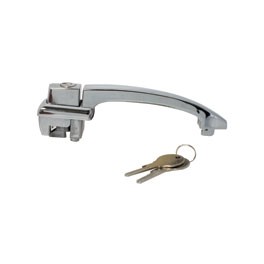 Door Handle, outer, locking, chrome, 1964-1966, Best Quality Door Handle, outer, locking, chrome, 1964-1966, Best Quality