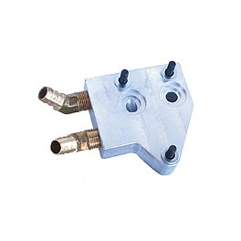 Dual oil cooler adaptor CB fits under Single port coo Dual oil cooler adaptor CB fits under Single port coo