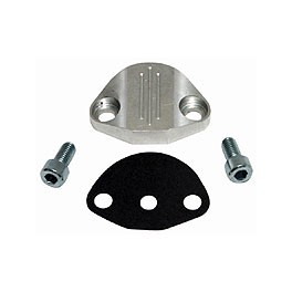 Fuel pump block off, billet