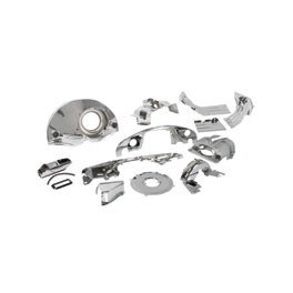 Chrome Tinware kit - 12 pieces, T/P doghouse with air