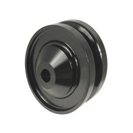 Pulley billet alternator/dynamo - black (Add shims & Nut!)