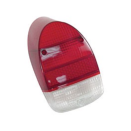 Rear light lens, red, 68-73 White reversing light, 1.3-1.6