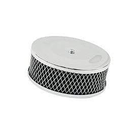 Airfilter,pancake,chrome/foam Airfilter,pancake,chrome/foam