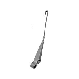 Wiper arm, Right, Silver, Bolt on, for domed nut, 8/69 -7/72