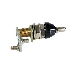 Wiper shaft 2 pin LHS 5mm pins 6mm shaft with step 12 Wiper shaft 2 pin LHS 5mm pins 6mm shaft with step 12