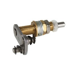 Wiper shaft 2 pin LHS 5mm pins 6mm shaft 9mm threaded Wiper shaft 2 pin LHS 5mm pins 6mm shaft 9mm threaded