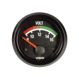 VDO Voltmeter, black, 52mm*