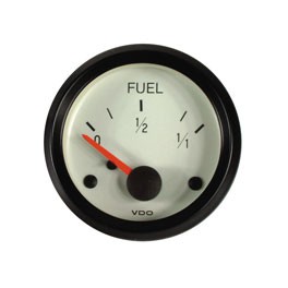 VDO Fuel gauge 52mm white for universal sender*