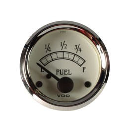 VDO Fuel gauge 52mm Royale for universal sender* VDO Fuel gauge 52mm Royale for universal sender*
