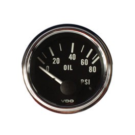 Oil press gauge Series 1 80psi, chrome* Oil press gauge Series 1 80psi, chrome*