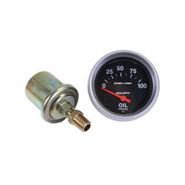 Oil press gauge 2 5/8" S/Comp 0-100psi including sender