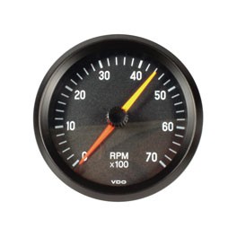 Tacho, 3 1/8" 7000rpm, black Tacho, 3 1/8" 7000rpm, black