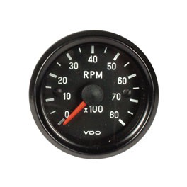Tacho, 52mm, 8000rpm, black Tacho, 52mm, 8000rpm, black