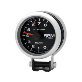 Tachometer, 3 3/8", 8000rpm, with mounting bracket
