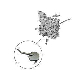 Oil pick up pipe, 8/69- (14mm case, 14mm strainer)