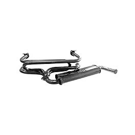 Exhaust, Single Quiet Pack, EMPI, T1, T2  w/o Bumper