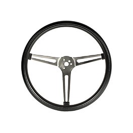 Steering Wheel Black 15" Nostalgia Slots on spoke 4 1/8"Dish