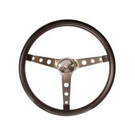 Steering Wheel Black 15" Nostalgia Holes on spoke 4 1