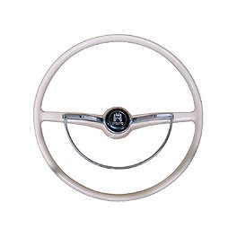 Steering wheel,silver/beige,OE 64-71, Inc horn push & d ring