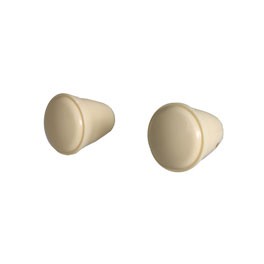 Radio knobs , Ivory, pair with allen key Radio knobs , Ivory, pair with allen key