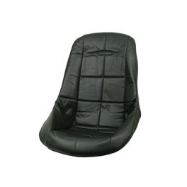 Cover, poly L/back seat, square pattern, black, each