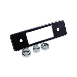 Faceplate, for Retro Stereo, T1 & T2 68-, Black, Chrome edge