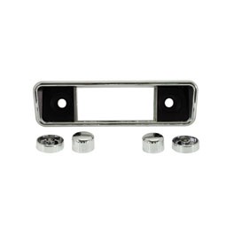 Faceplate, for Retro Stereo, T1 & T2 Black/Chrome, Hooded Faceplate, for Retro Stereo, T1 & T2 Black/Chrome, Hooded