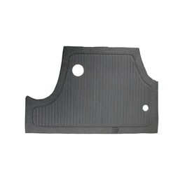 Front Bulkhead Mat, Rubber, Grey, LHD T1 60-65