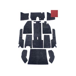 Carpet set, 56-64, red, RHD