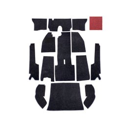 Carpet set, 56-64, red, LHD