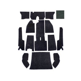 Carpet set, 56-64, black LHD Needlepunch tufted
