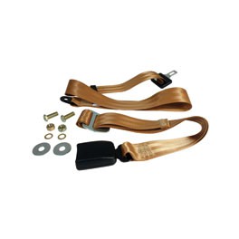 Seat belt, Lap 2 point, Modern buckle, Tan
