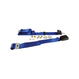 Seat belt, Lap 2 point, Modern buckle, Blue