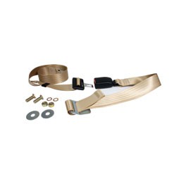 Seat belt, Lap 2 point, Modern buckle, Cream