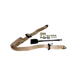 Seat belt static front modern buckle stalk cream