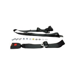 Seat belt static modern buckle All webbing 3 pt Black Seat belt static modern buckle All webbing 3 pt Black