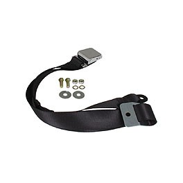 Seat belt, Lap 2 point, Chrome buckle, Black Seat belt, Lap 2 point, Chrome buckle, Black