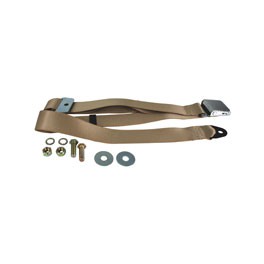 Seat belt, Lap 2 point, Chrome buckle, Cream Seat belt, Lap 2 point, Chrome buckle, Cream