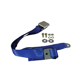 Seat belt, Lap 2 point, Chrome buckle, Blue Seat belt, Lap 2 point, Chrome buckle, Blue