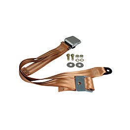 Seat belt, Lap 2 point, Chrome buckle, Tan Seat belt, Lap 2 point, Chrome buckle, Tan